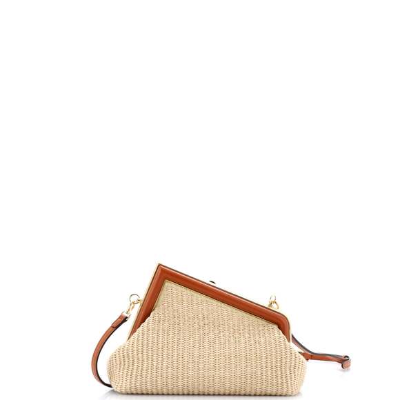 Fendi First Bag Raffia Small #236975F23B - Picture 3 of 7
